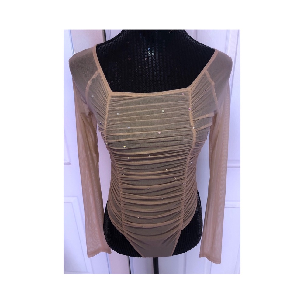 Nude Swarvoski Bodysuit